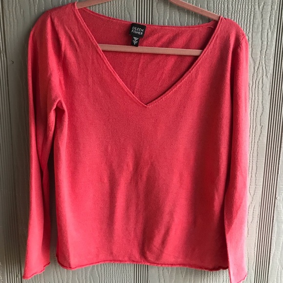 eileen fisher women's blouse with long sleeves - Picture 1 of 3